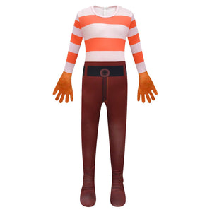 Kids Anxiety Outfit Inside 2 Out Jumpsuit and Mask for Halloween Dress Up Party