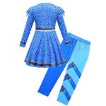 Girls Chloe Charming Blue Dress The Rise of Red Halloween Outfit 2024 Movie Costume