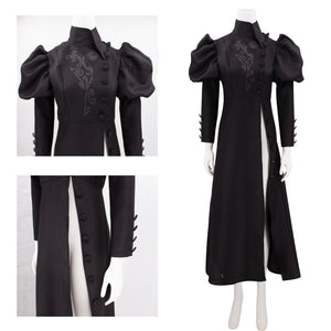 Adult Elphaba Costume Black Button Down High Split Wicked Witch Dress Elphaba Carnival Suit