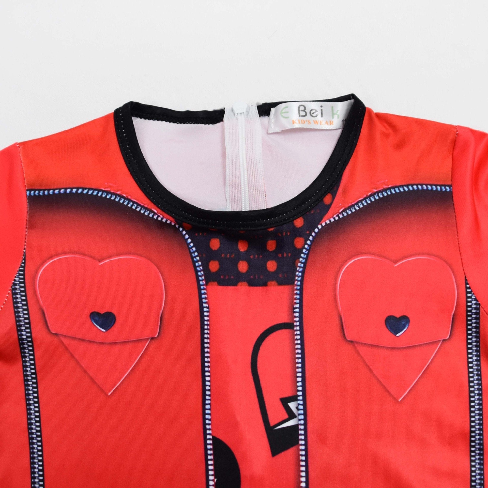 Red Jumpsuit and Gloves Suit Girls Princess Red Costume and Wig for Cosplay