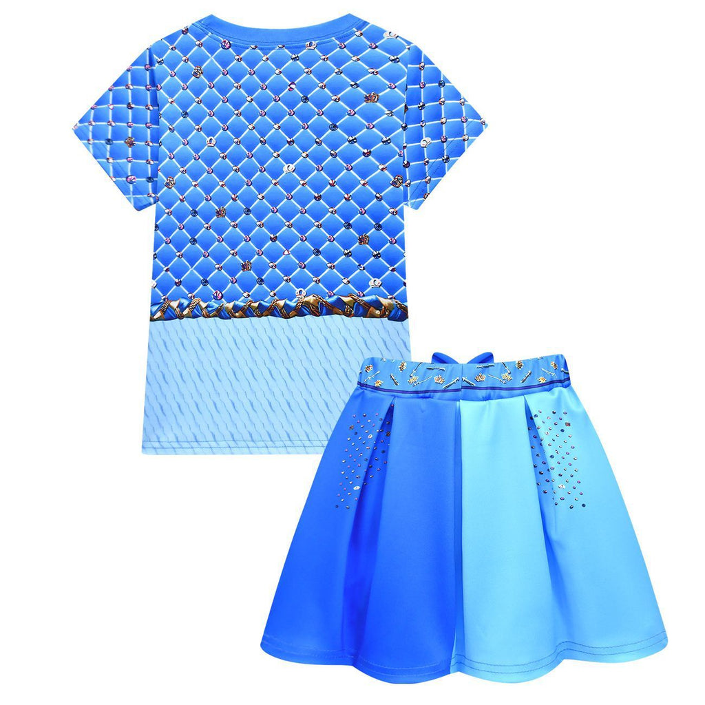 Kids Chloe Charming T-shirt and Skirt Girls Summer Costume for Daily Wear