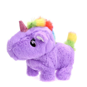 Unicorn Plush Toy Talking Wagging Nodding Educational Doll Electric Animal Interactive Animated Toy for Toddler