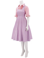 Women Glinda Costume Pink Shirt and Dress 2PCS Suit Glinda Cosplay Outfits