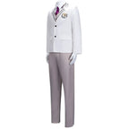 Reo Mikage School Uniform Halloween Cosplay Costume Adult Men Women White Suit