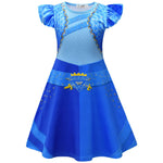 Kids The Rise of Red Dress Chloe Charming Costume Girls Halloween Blue Dress