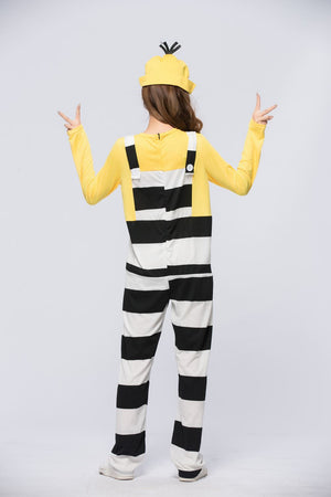 Adult Minion Halloween Costume with Hat Women Minion Cos Outfit