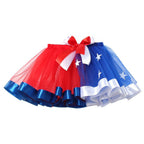 Girls Patriotic Tutu Dress with Wing and Fairy Wand 4th of July Outfit Cute US Flag Clothes