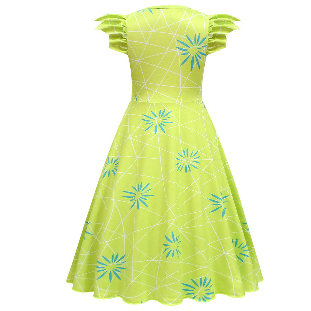 Girls Inside Joy Dress Yellow High-Low Dress with Mask for Halloween Cosplay
