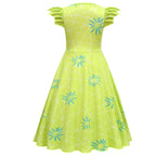 Girls Inside Joy Dress Yellow High-Low Dress with Mask for Halloween Cosplay