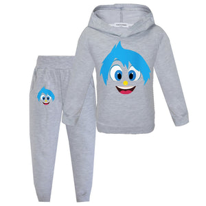 Kids Joy Hoodie and Pants Unisex Boys Girls Joy Hooded Sweat Suit for Daily Wear