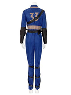 Vault 33 Suit Lucy Norm Shelter Clothes Blue Uniform Halloween Party Costume