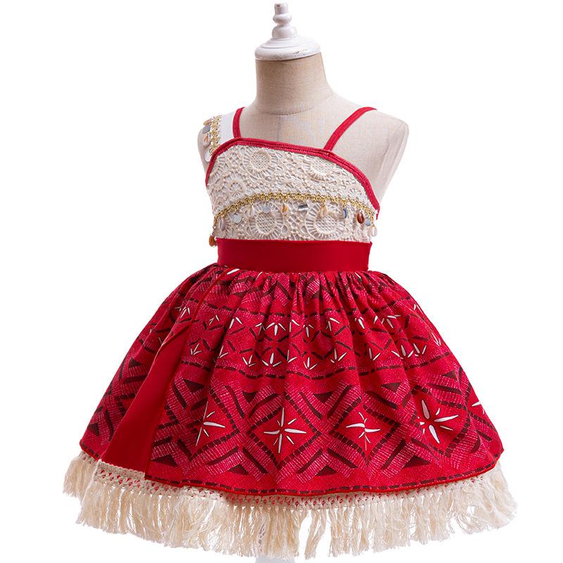 Girls Moana Costume Infant Moana Dress with Bag for Carnival Party