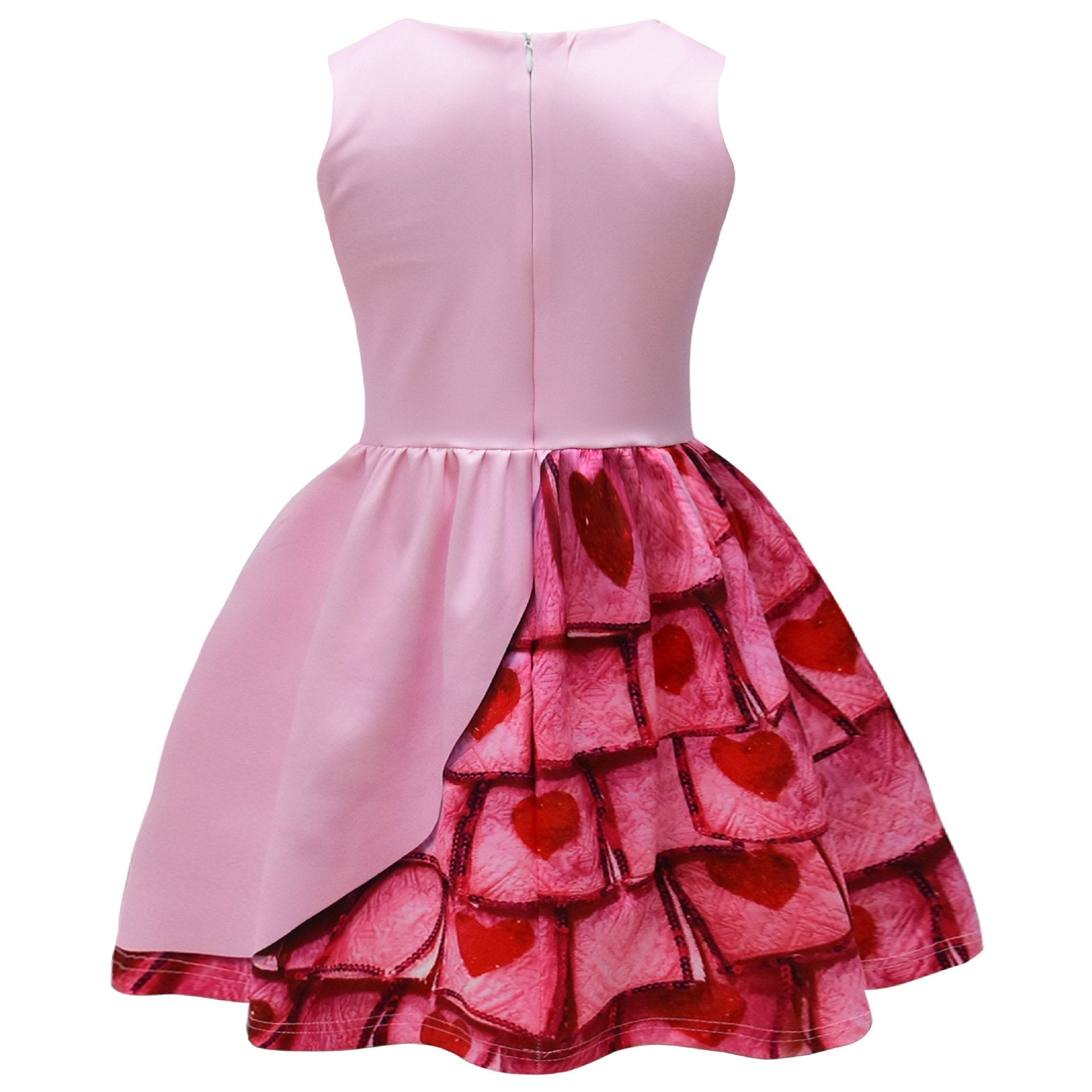 Queen of Hearts Outfit Princess Bridget Pink Dress 2024 Movie Cosplay Costume 3-10 Years