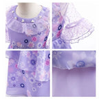 Kids Isabela Light Up Dress Princess Purple Glowing Costume LED Outfit for Cosplay Party