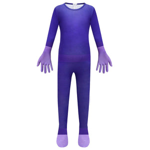 Kids Ennui Jumpsuit Inside Emotion Out Cosplay Costume with Mask for Halloween Party