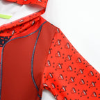 Kids Princess Red Hoodie and Pants Red Hooded Sweat Suit for Daily Wear