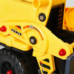 Kids Ride-On Forklift Crane Truck with Construction Helmet – Interactive Digger Toy with Lifting, Sliding & Sound Effects