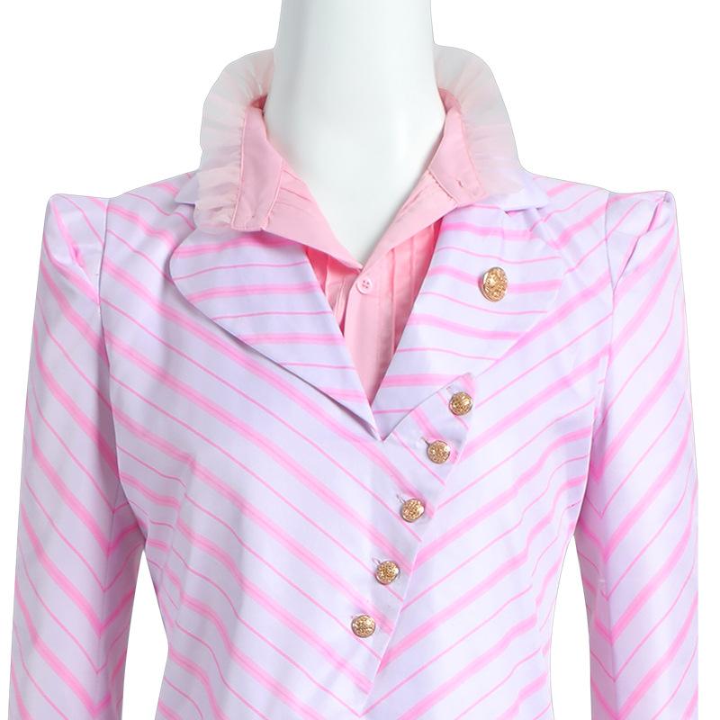 Women Glinda Costume Pink Glinda Top Shirt and Dress Suit for Cosplay