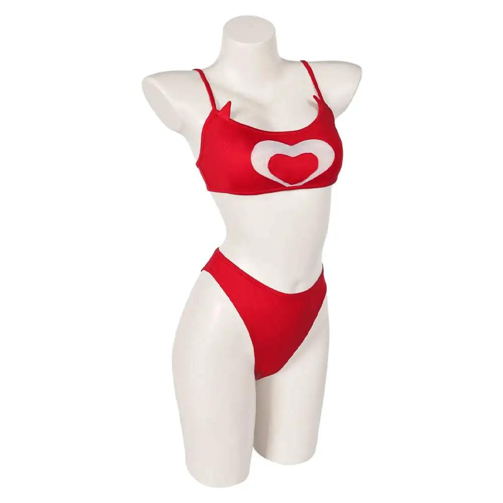Cherri Bomb Cosplay Swimsuit Demon Cherri Bikinis Set for Summer Vacation