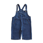 Kids Halloween Outfit Toddler Denim Overalls Yellow Shirt Goggles Wig Suit for Cosplay