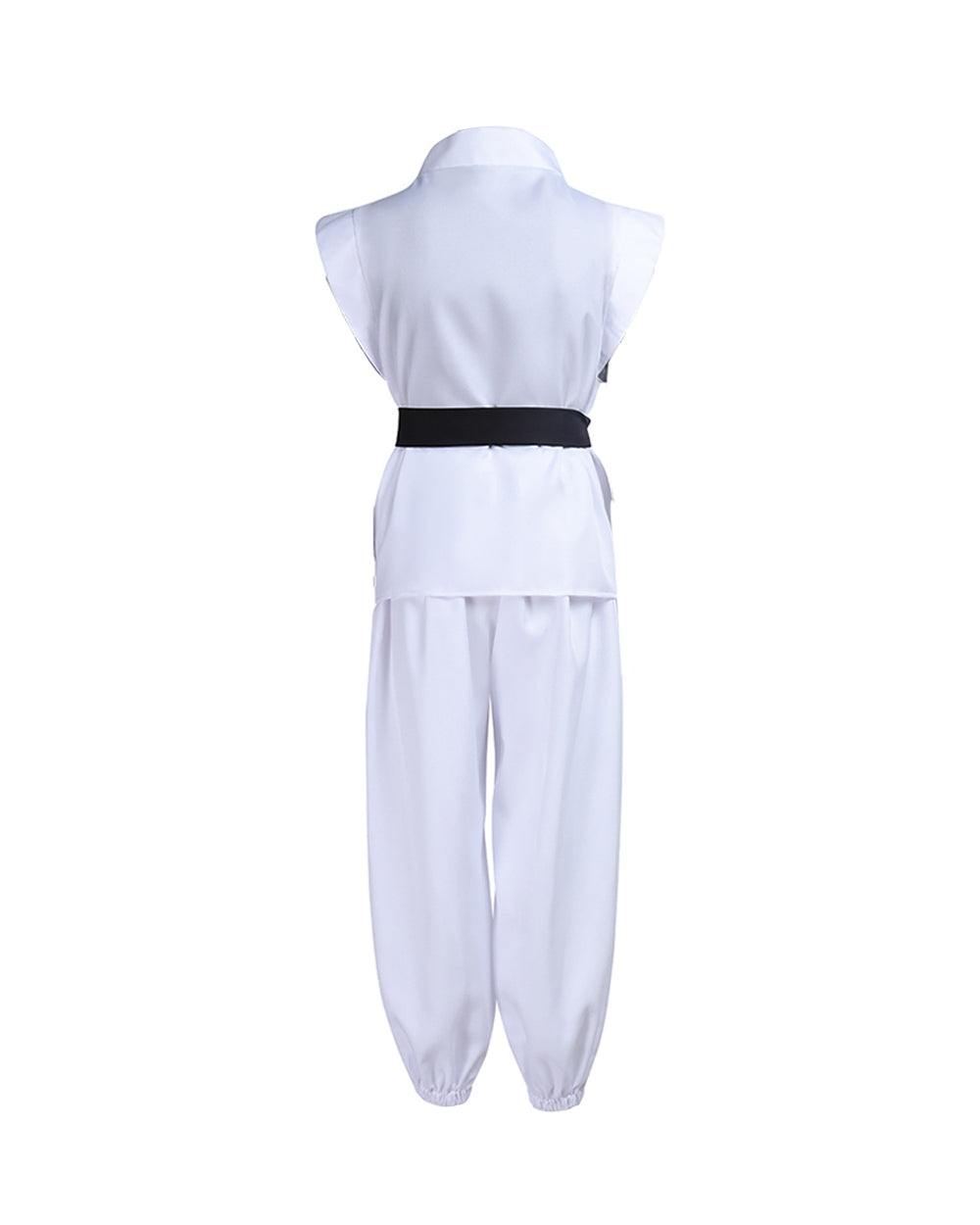 Sukuna Sleeveless Kimono Set White Combat Uniform Tops Pants Vest with Accessories