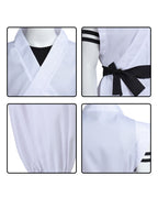 Sukuna Sleeveless Kimono Set White Combat Uniform Tops Pants Vest with Accessories
