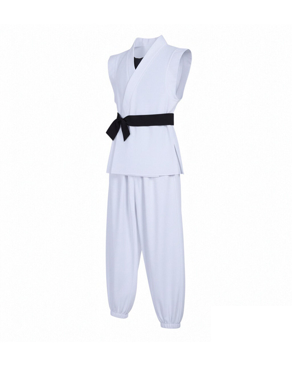 Sukuna Sleeveless Kimono Set White Combat Uniform Tops Pants Vest with Accessories