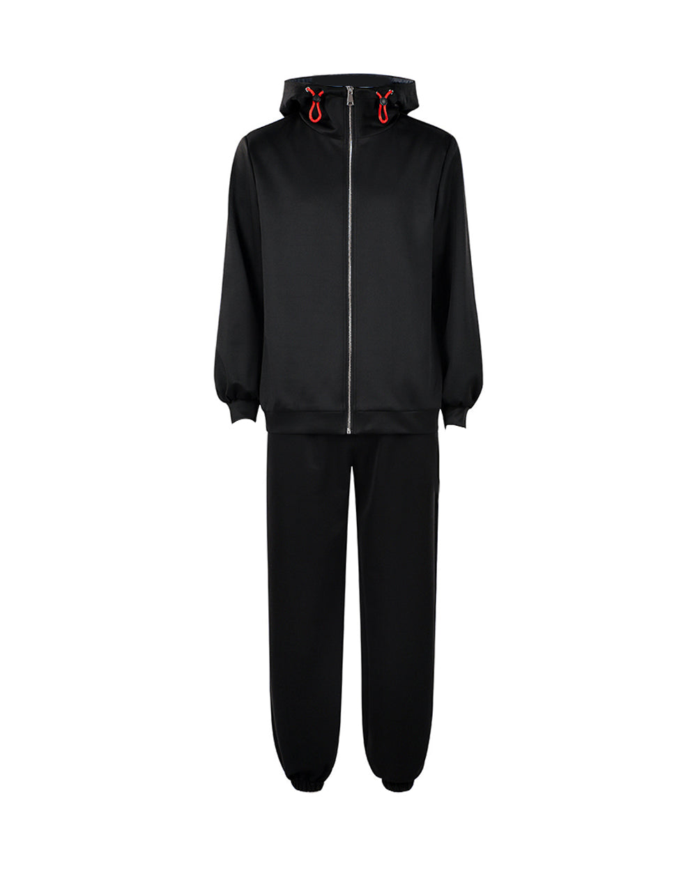 Yuji Tracksuit Black Zip-up Hoodie and Joggers 2pcs Suit for Cosplay Daily Wear