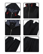 Yuji Tracksuit Black Zip-up Hoodie and Joggers 2pcs Suit for Cosplay Daily Wear