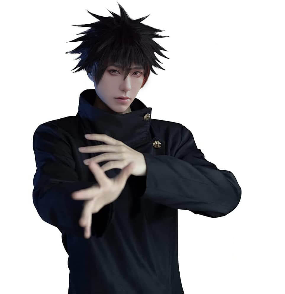 Men Megumi Outfit Black Cosplay Costume Jacket and Pants Suit