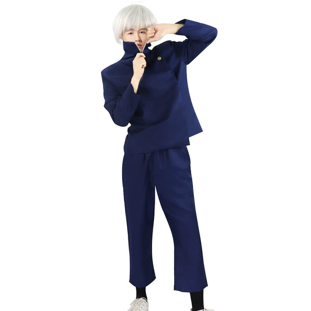 Adult Toge Costume Blue Outfit Jacket Pants and Wig Full Set for Cosplay
