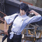 Adult Yuta Costume White Uniform Set Shirt Pants and Belt Full Set for Cosplay Events