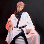 Sukuna White Kimono Set with Scarf and Wig for Adult Cosplay Halloween Conventions