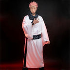 Sukuna White Kimono Set with Scarf and Wig for Adult Cosplay Halloween Conventions