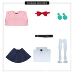 Adult Momo Ayase Costume Pink School Uniform Anime Cosplay Outfit for Halloween