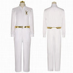 Ken Dancing Halloween Costume White Disco Jumpsuit Ryan Gosling Cosplay Outfit