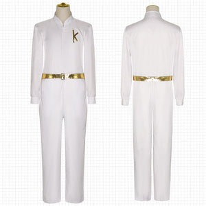 Ken Dancing Halloween Costume White Disco Jumpsuit Ryan Gosling Cosplay Outfit