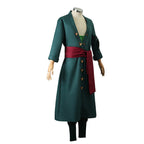 Adult Roronoa Costume Green Pirate Hunter Cosplay Outfit and Wig for Halloween Carnival