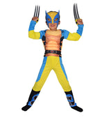 Kids James Howlett Outfit Deady Pool Logan Cosplay Costume with LED Helmet and Claws