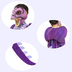 Kids Dinosaur Costume T-rex Jumpsuit Dragon Wings Dinosaur Latex Rubber Mask 3pcs Set for Fancy Cosplay 3T-10