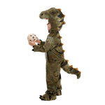 Kids Dinosaur Costume Baby T-rex Onesie Hood and Bootie 3pcs Set Realistic Dino Outfit