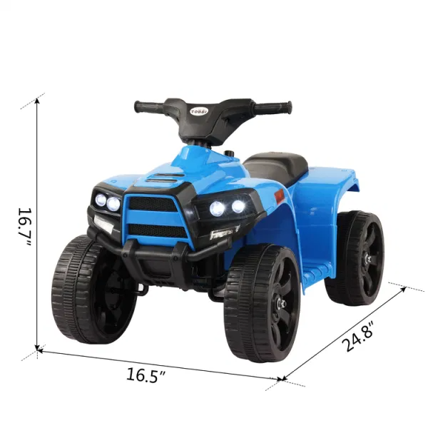 6V Kids Ride-on ATV Car 4 Wheels Battery Powered Ride-On Toy With Light for Children