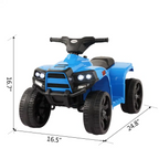 6V Kids Ride-on ATV Car 4 Wheels Battery Powered Ride-On Toy With Light for Children