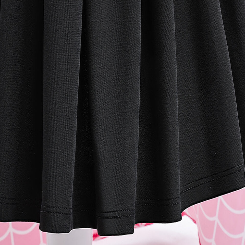 Gwen Costume Kids Super Hero Gwen Dress Baby Girl Spider Cosplay Outfit with Cloak for Halloween Carnival