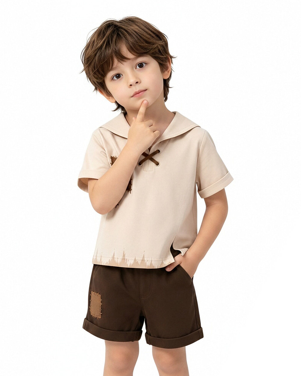 Kids 1920s Retro Yellow Monster Henry Outfit James Shirt Shorts and Goggles for Dress Up Party