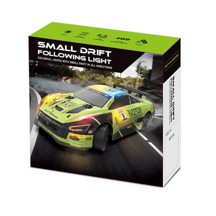 Kids Remote Control Drift Car 4WD RC Drift Stunt Car with LED Lights Glow, 14KM/H High-Speed, RC Toy Cars for Boys 4 5 6 7 8 9 10