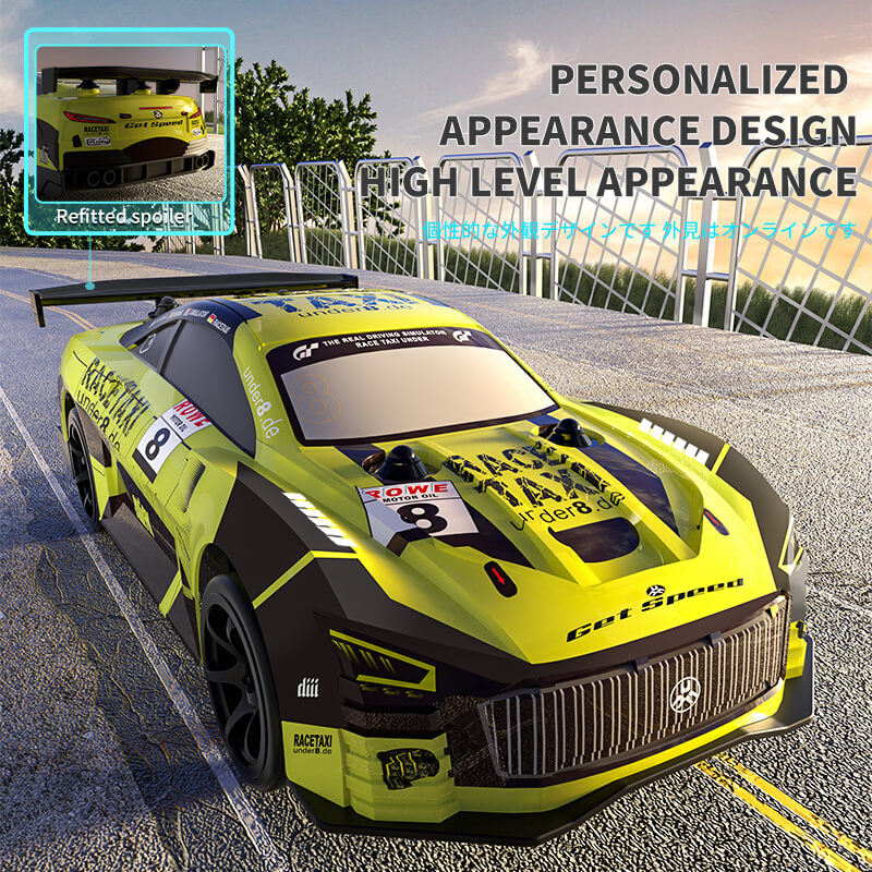 Kids Remote Control Drift Car 4WD RC Drift Stunt Car with LED Lights Glow, 14KM/H High-Speed, RC Toy Cars for Boys 4 5 6 7 8 9 10
