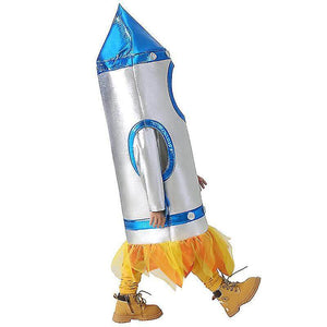 Kids 3D Rocket Outfit 3pcs Space Ship Suit Astronaut Costume Boys Girls Halloween Cosplay Costume