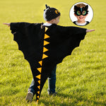 Kids Dragon Costume 3PCS Cloak Hat and Mask Dinosaur Cosplay Costume