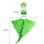 Kids Dragon Costume 3PCS Cloak Hat and Mask Dinosaur Cosplay Costume